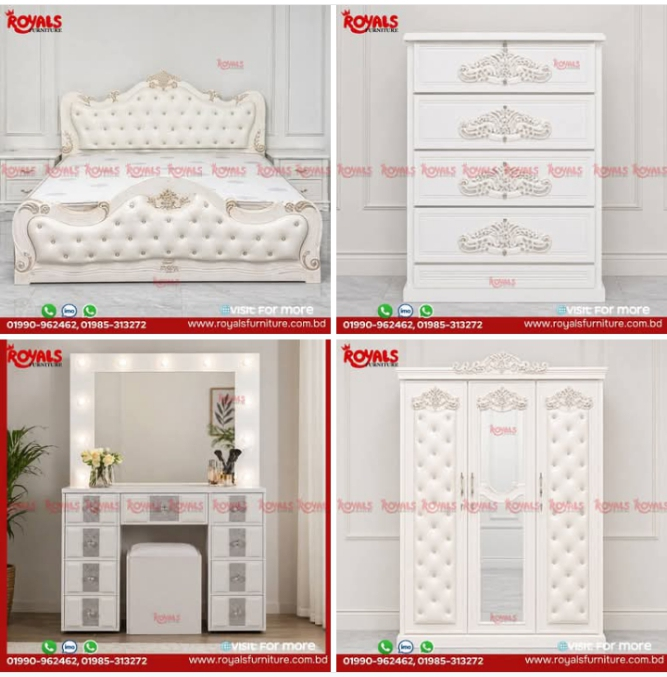 BS-005 Luxurious White Bedroom Set