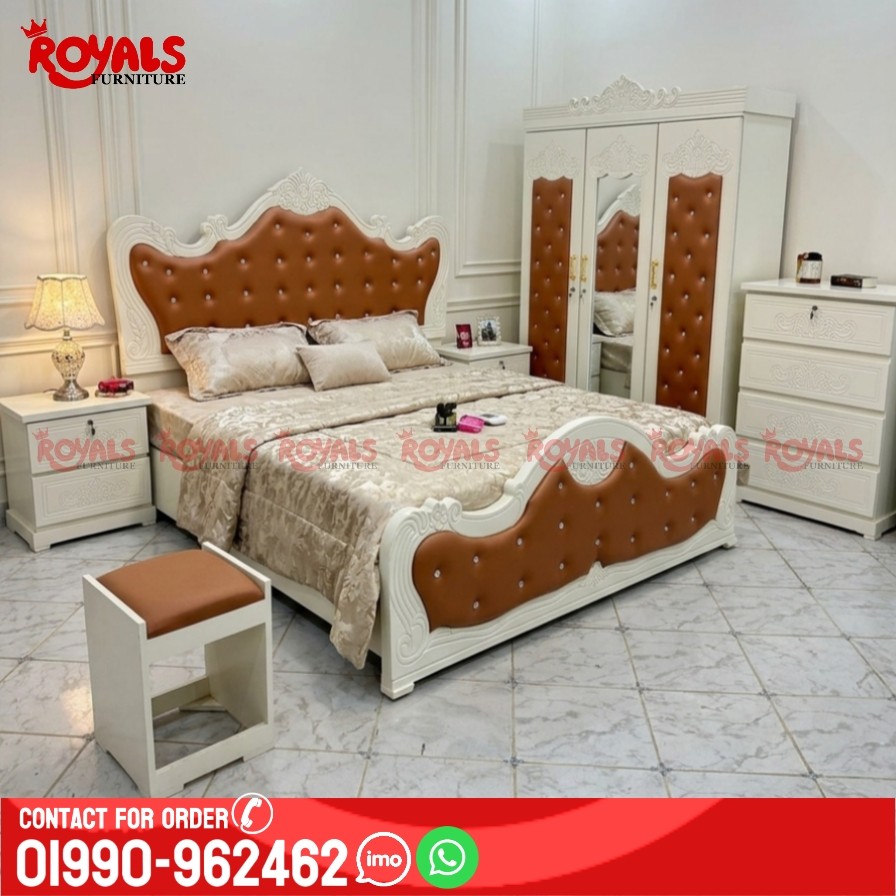 BS-001 (White Luxurious Bedroom Set)